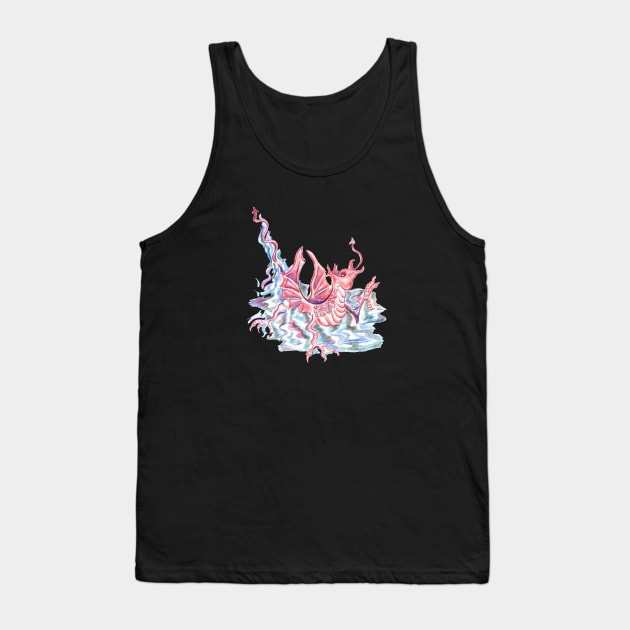 Dragon in Pool Tank Top by Michelle Le Grand